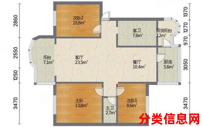 沃土阳光住宅小区丨2室2厅二手房出售,报价：65万元