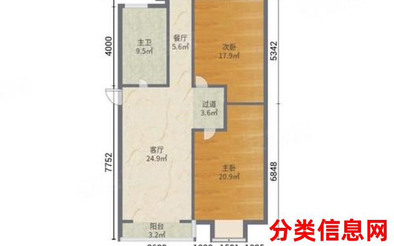 山东科技大学红门路住宅区丨2室1厅二手房出售,报价：108万元