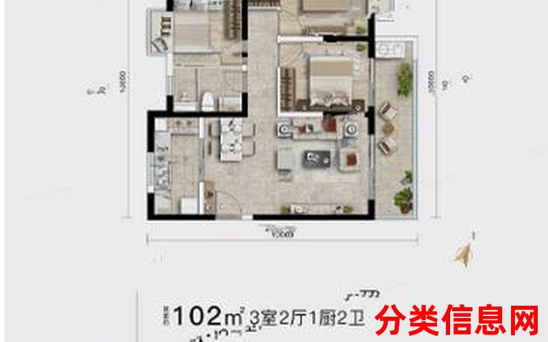 阳光五季花苑丨4室2厅二手房出售,报价：149.8万元