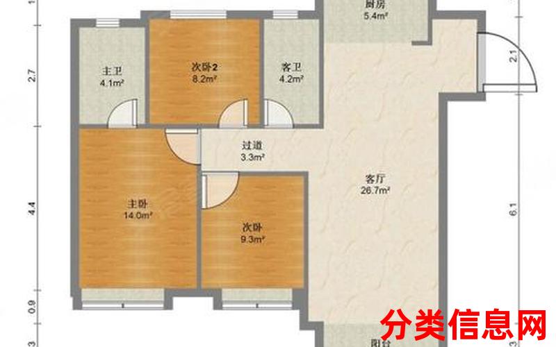 兰雁嘉园丨3室2厅二手房出售,报价：82万元